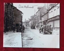 Wild Bill Signed WWll Pihoto In Europe In Jeeps picture