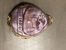 Vintage Purple Sagittarius Cowrie Sea Shell Souvenir picture