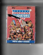 1991 Topps American Gladiators Wax Box 36 Packs, Glossy Cards and Sticker  picture