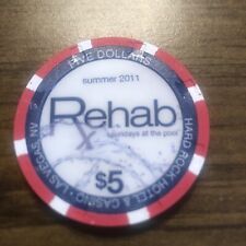 $5  hard rock rehab summer 2011 9 casino chip las vegas rare obsolete  picture