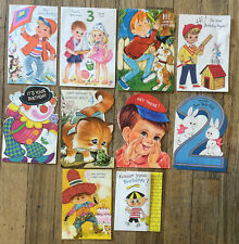 10 Vintage 1960s Birthday Cards Boy Greeting Cards Crafters picture