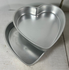 2 Vintage Wilton Heart Cake Pan # 502-1204 Baking Oven Cooking 8