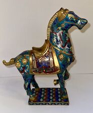 Vintage Chinese Cloisonne War Horse Large Beautiful 13” picture