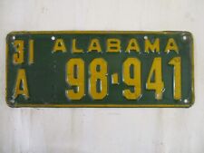 NICE 1931 Alabama License Plate Tag picture