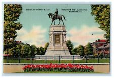 c1940s Statue of Robert E. Lee Monument and Allen Aves Richmond VA Postcard picture