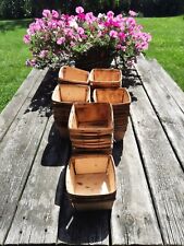 Wood Slat Berry Boxes Baskets 5