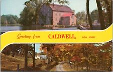 Postcard NJ Caldwell - Greetings from Caldwell - Scenes of countryside picture