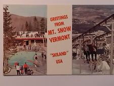 Swimming Pool And Lift At Mt Snow Ski Area West Dover Vermont  Postcard picture