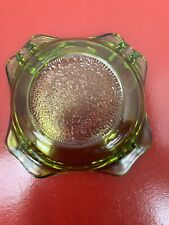 Vintage Small Green Glass Ashtray 3.5
