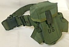US Army Utility Belt Medium Green Nylon w LC2 Small Arms Ammunition Pouch Ammo M picture