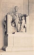 RPPC Lincoln Memorial Statue Washington DC Patriotic Photo Vtg Postcard C30 picture