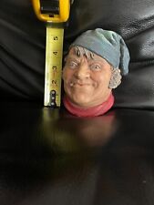 Vintage Bossons Chalkware Fisherman Knit Cap Head Wall Hanging 1966  England picture