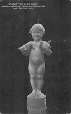 1915 Panama Pacific Garden Statue Duck Baby by Edith Parsons Exposition Postcard picture