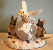 CHARMING TAILS 'World Of Good Wishes' Dean Griff MOUSE & DOVE Christmas Figurine picture