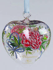 Hutschenreuther Annual Crystal Spring Heart 2007 Peonies - Boxed 10151280 picture