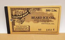 Early 1940’s Full Coupon Book, Beard Ice Co. Danville, Illinois, 25 Ice Coupons picture