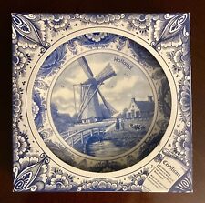 DELFTS BLUE Holland 303 Hand Painted Windmill Scene 5 1/2