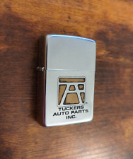 Vintage Zippo 1982 Chrome Tuckers Auto Parts Inc. 50 Years of Service Lighter picture