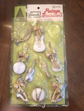 Vintage Christmas Package Tie-Ons Musical Instruments W.T. Grants 1 Missing picture