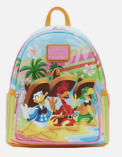 Loungefly Mini Backpack Disney THREE CABALLEROS Beach Scene Donald Duck Colorful picture