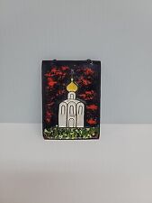 Vintage Enameled Copper Plaque WALL DECOR Orthodox Christian Church. Russia picture