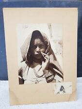 Vintage Tribal Lady Folk Costume Posing Portrait Black & White Photograph PR71 picture