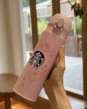 Starbucks Big Sakura Pink Thermos Cup 304 Stainless Steel with Lid 17oz Gift picture