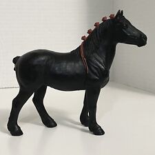 Schleich Beautiful Black Percheron With Ribbons Rare picture