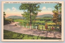 Asheville North Carolina, Scenic US Highway 74 to Chimney Rock, Vintage Postcard picture