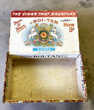 Vintage El Roi-tan Cigar Box 10 Cents Marked To 5 Cents RARE In Great Condition picture