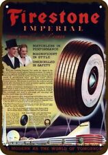 1939 FIRESTONE IMPERIAL RAYODIPT WHITEWALL TIRES Vintage Look DECORATIVE METAL S picture