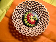 Wood Cut Out Bowl, NEW Lattice Designer Decorate Holiday Celebrate Centerpiece picture
