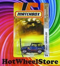 2008 Matchbox   Blue   JEEP WRANGLER   All Terrain Card #99    MB20-032424 picture