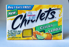 Vintage 2003 Adams CHICLETS Gum 2 - Pack SEALED candy container CITRUS SAMBA picture