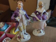 Set of 2 Coventry USA Porcelain 5064A Man 5065A Woman Figurine Victorian Vintage picture