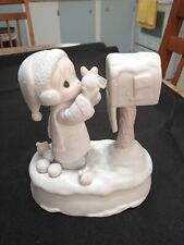 Vintage Precious Moments I’m Sending You A White Christmas Music Box Works  picture
