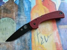 Spyderco Goddard, Black TiCN CPM-4V Plain Blade, Red FRN Handle, Exclusive picture