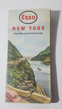 Vintage 1949 Esso New York State Road Map With Pictorial Guide picture
