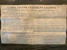  President James Monroe Signed Autograph 1824 Land Grant - JSA LOA -  picture