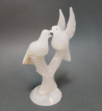 Vintage Alabaster Doves Love Birds Italy Stone Birds Hand Carved picture
