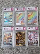 RARE TFG ALPHA Graded GEM MINT Perfect 10 Pokemon card BUNDLE Rainbow Gold Shiny picture