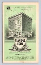 St Louis MO-Missouri, Claridge Hotel, Advertising, Antique Vintage Postcard picture