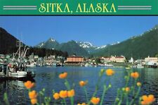 Postcard Sitka Alaska Downtown City View Waterfront And Boat Harbor picture