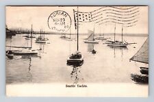 Seattle WA-Washington, Yachts, Antique, Vintage c1907 Postcard picture