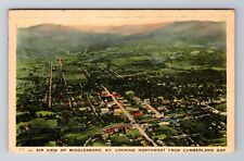 Middlesboro KY-Kentucky, Aerial Of Town Area, Antique, Vintage Souvenir Postcard picture