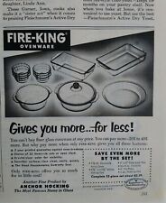 1954 Anchor Hocking Fire King ovenware glassware gives you more for Less ad picture