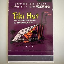Vintage 1970s Tiki Hut El Segundo CA Tiki Bar Matchbook Cover picture