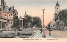 GA~GEORGIA~ATLANTA~PEACHTREE STREET~FIRST BAPTIST CHURCH~TROLLEY~C.1905 picture
