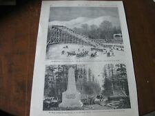 1884 Art Print ENGRAVING - ICE CARNIVAL Montreal Canada British Columbia SEE picture