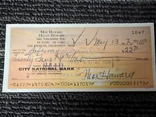Moe Howard Three 3 Stooges Signed Bank Check Autograph Original  picture